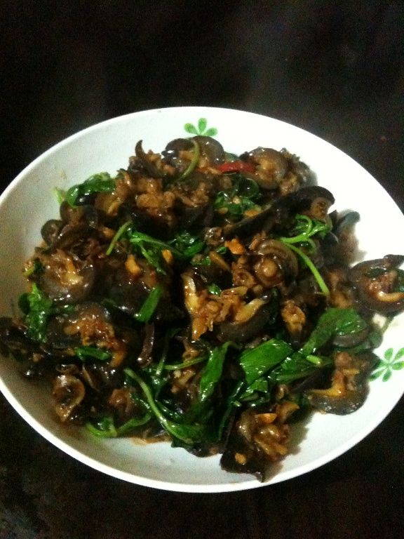 快炒店的生炒螺肉