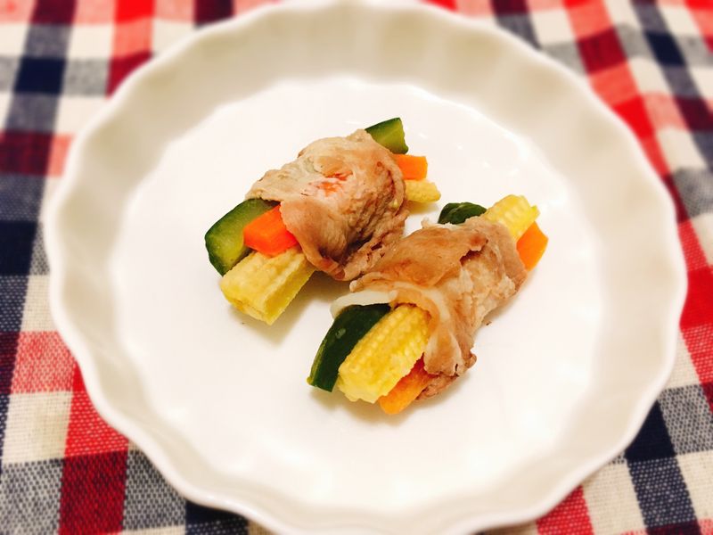 三色蔬菜肉捲