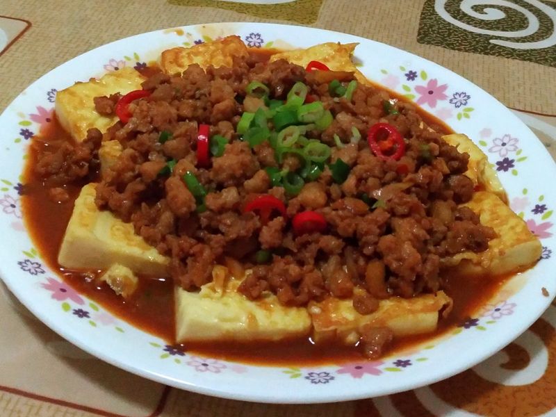 雞蛋豆腐燴絞肉