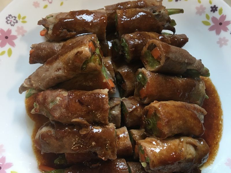 火鍋肉片蔬菜捲