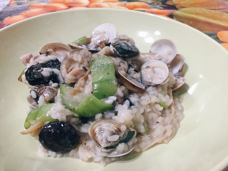 絲瓜蛤蜊燉飯