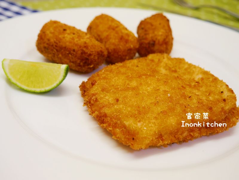 西餐丙級藍帶豬排附炸圓柱形馬鈴薯泥