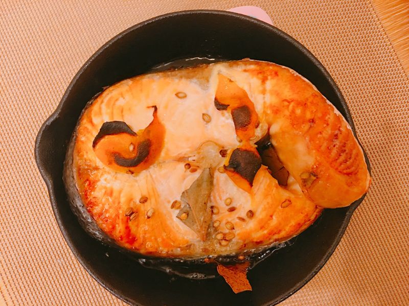 金桔烤鮭魚