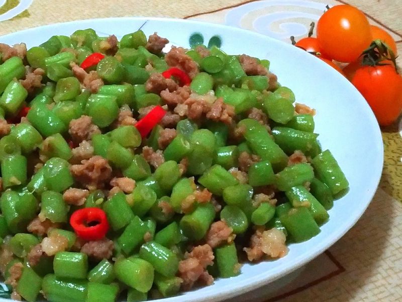 鹹甜四季豆(媽媽的便當菜)