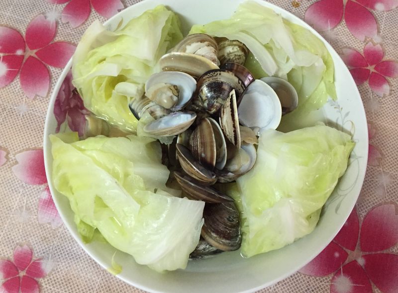 高麗菜蒸文蛤