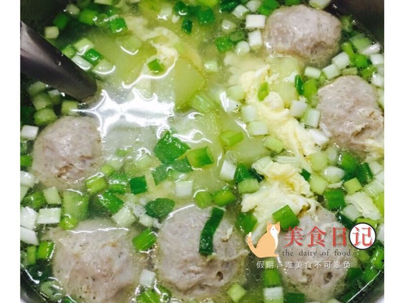 大黃瓜摃丸蛋花湯