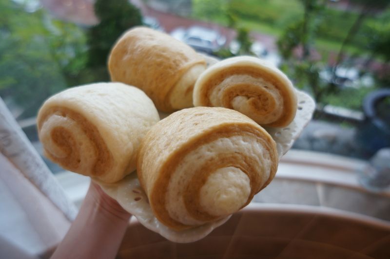 可愛雙色捲心Q彈饅頭 (Lie 兔 Food )