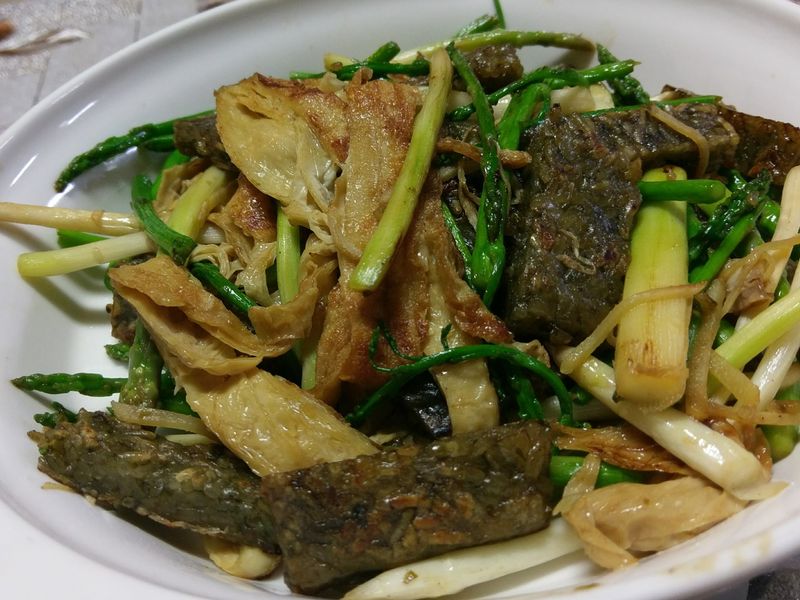 蘆筍炒豆皮紫菜膏