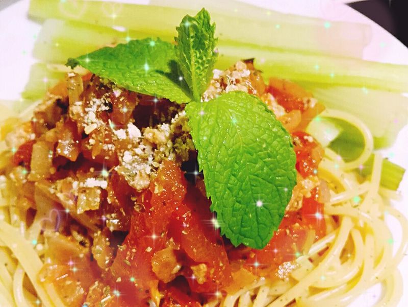 番茄肉醬～麵