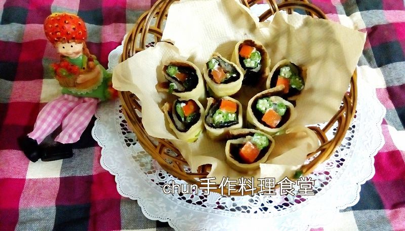 蔥土司壽司卷