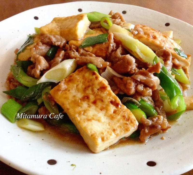 葱燒肉豆腐(懶人煮法)