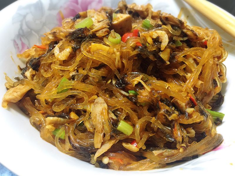 低卡營養~紫菜肉絲冬粉(乾冬粉)
