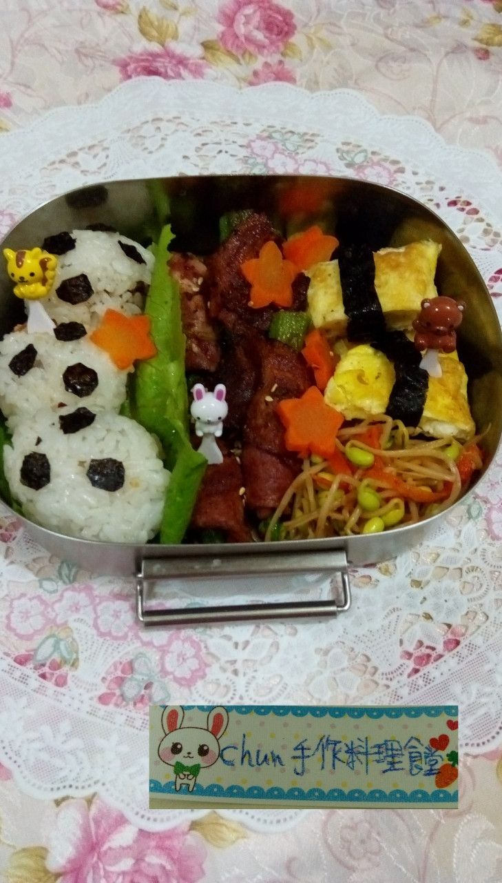 秋葵蛋卷足球便當~美味便當菜
