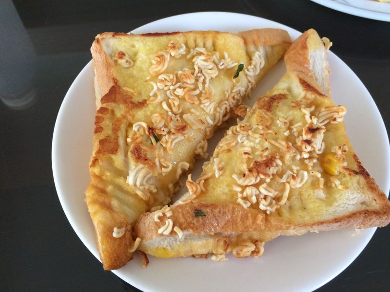 玉米起司法式吐司+統一麵🤗
