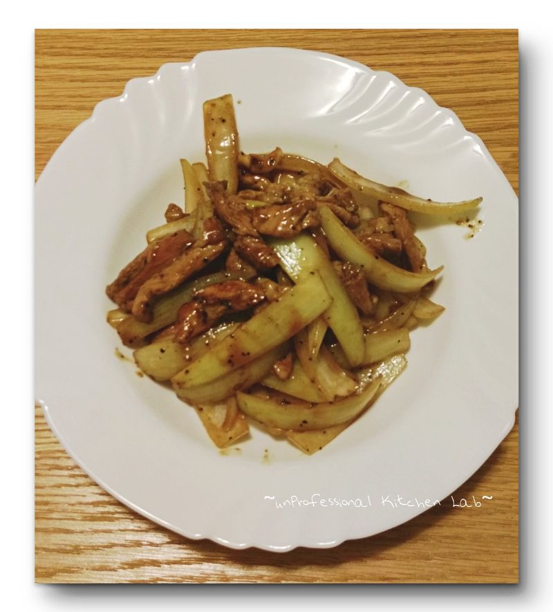 快速便當菜色~黑胡椒豬柳