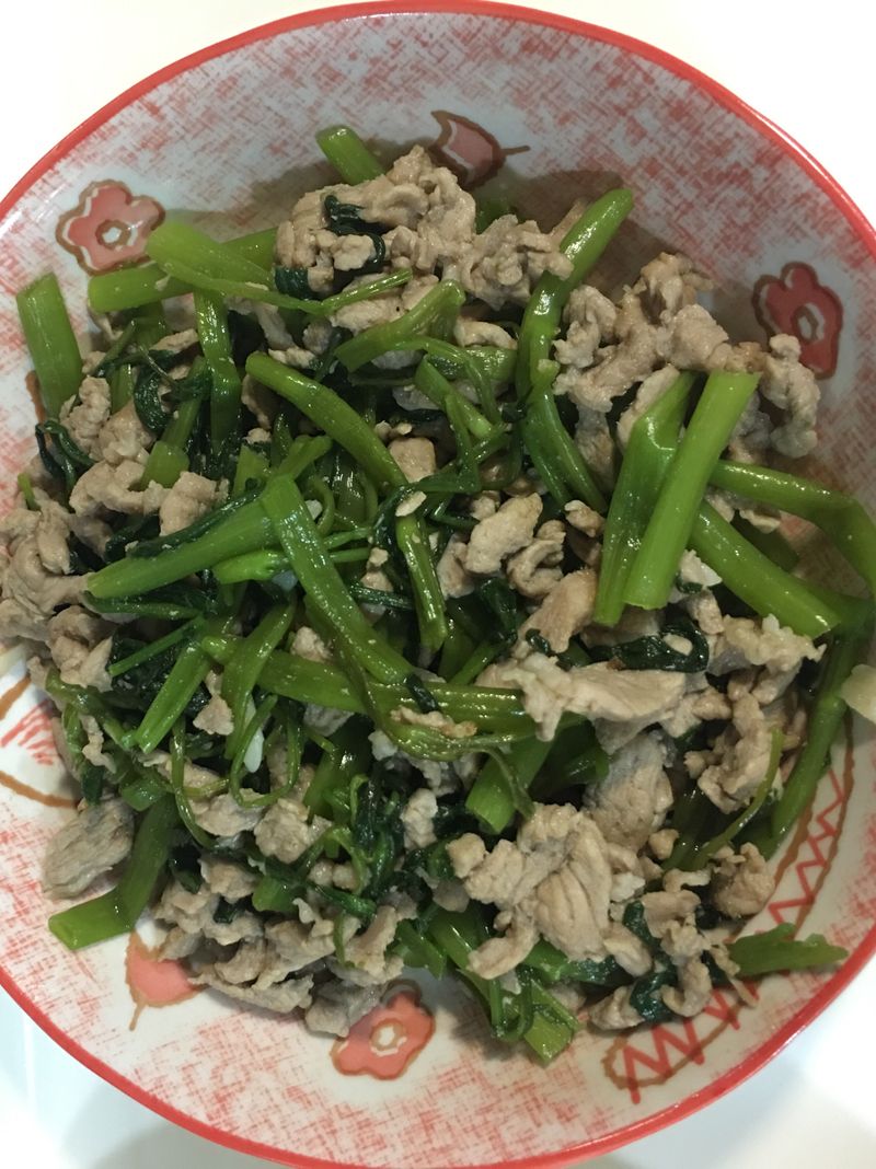 空心菜炒肉