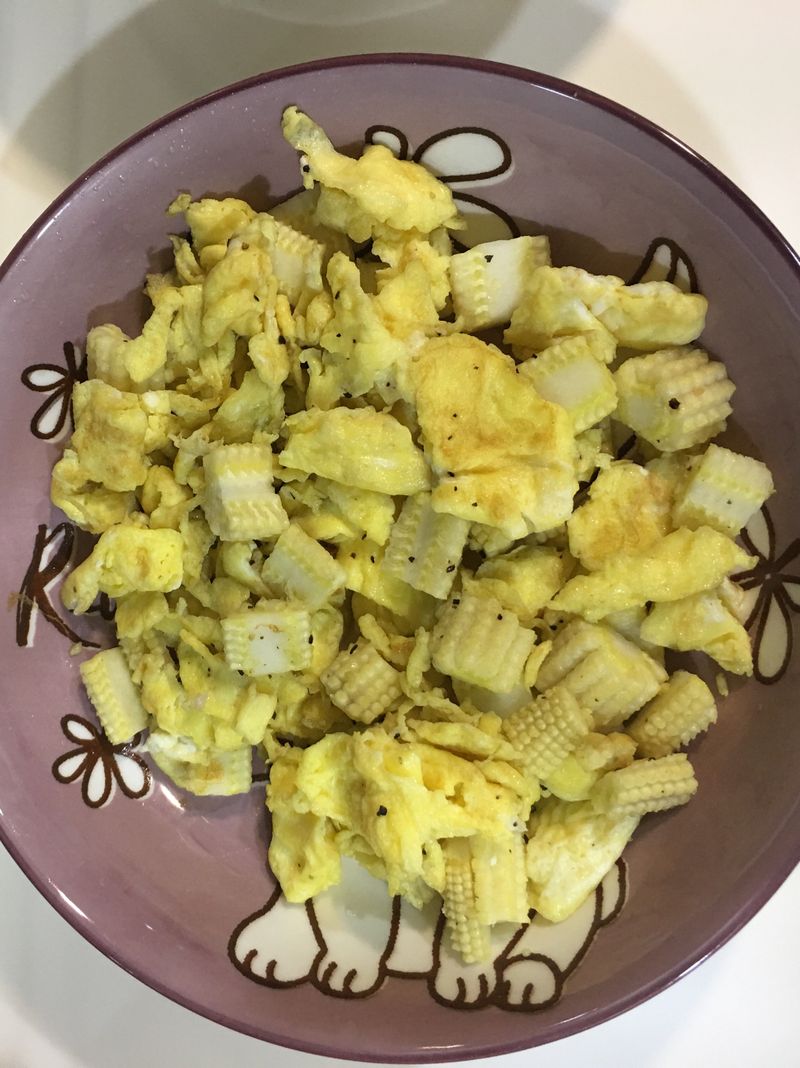 玉米筍炒蛋