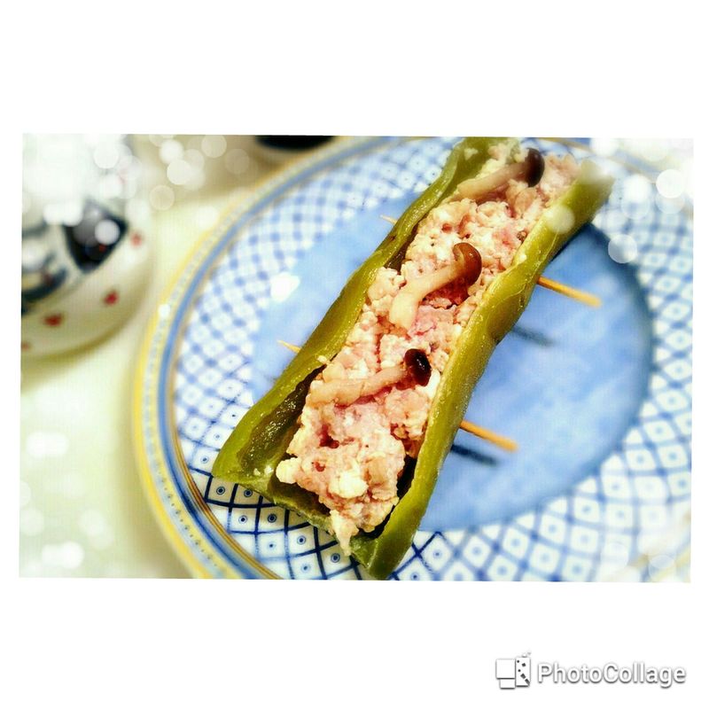 豆腐青椒鑲肉