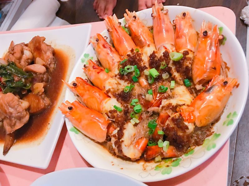蒜味蒸大蝦