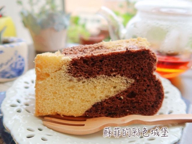 雙色戚風蛋糕『低糖,無泡打粉配方』