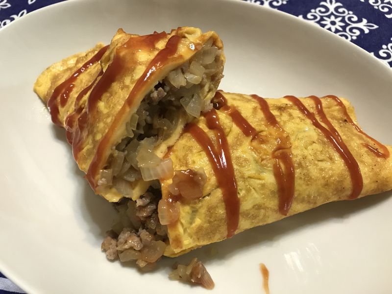 洋蔥豬肉蛋捲