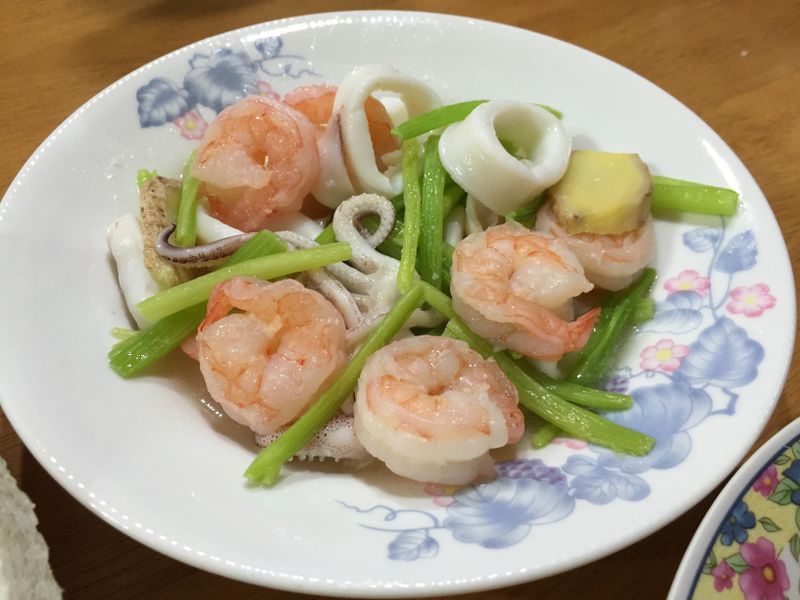 芹菜炒雙鮮