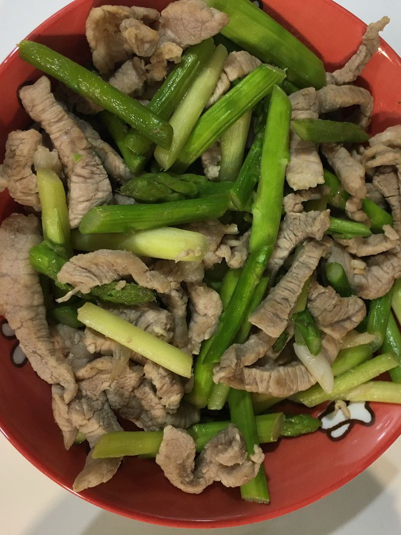蘆筍炒肉絲