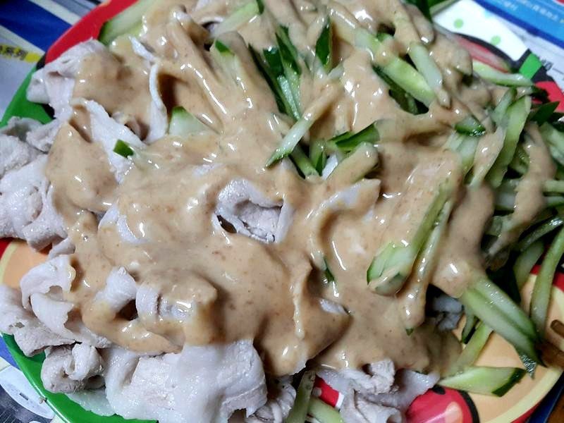 芝麻醬豬肉片