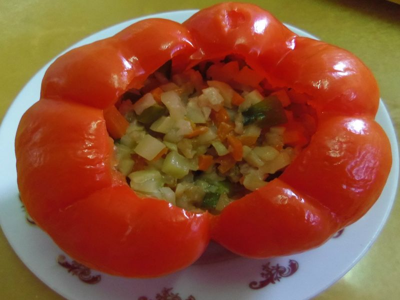 彩椒肉末佐起士