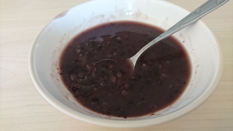 電鍋紅豆紫米粥