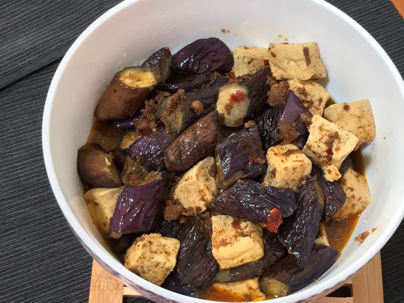 肉醬燉豆腐茄子（簡單版）
