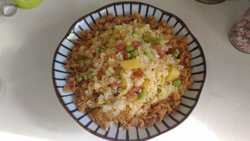 鳳梨炒飯(水波爐版)