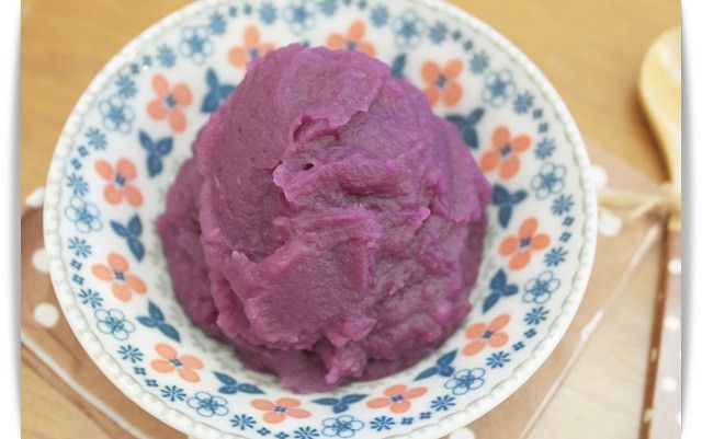 寶寶副食品「紫心地瓜泥」好夢幻 ♪