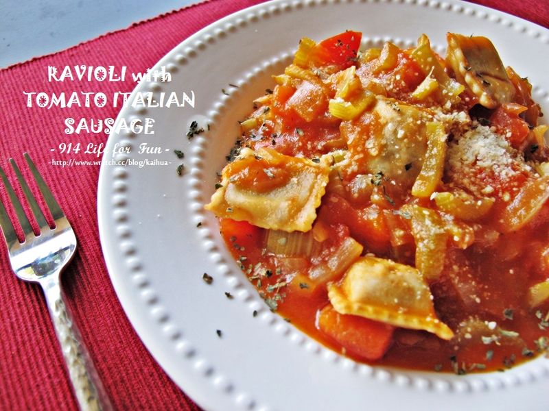 蕃茄義式意大利餃。RAVIOLI