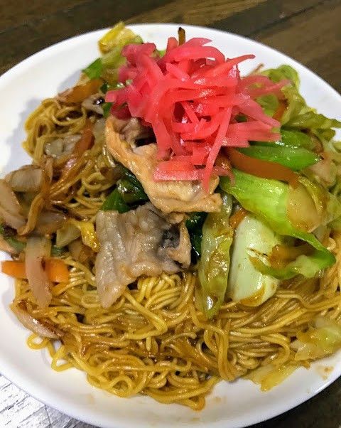 簡單清冰箱~ 日式炒麵