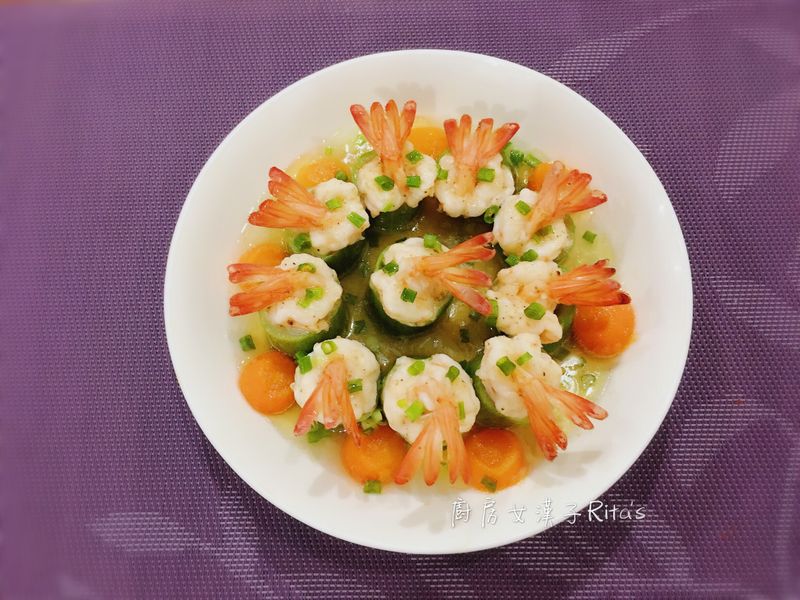 鮮蝦蒸絲瓜