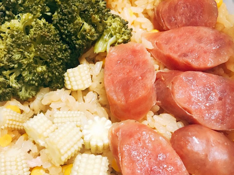玉米香腸花椰飯❤️
