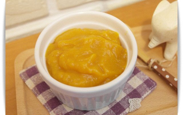 寶寶副食品「南瓜泥」富含植物性蛋白質 ♪