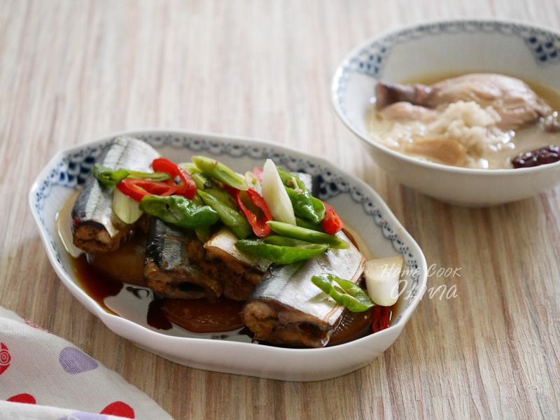 小廚娘❤韓式辣煮秋刀魚#電鍋