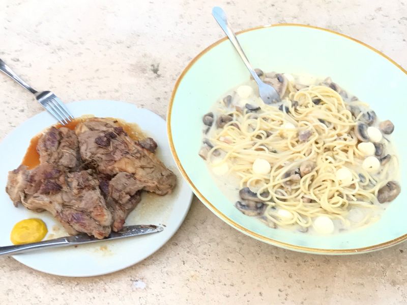羊排蘑菇意粉Mushroom pasta