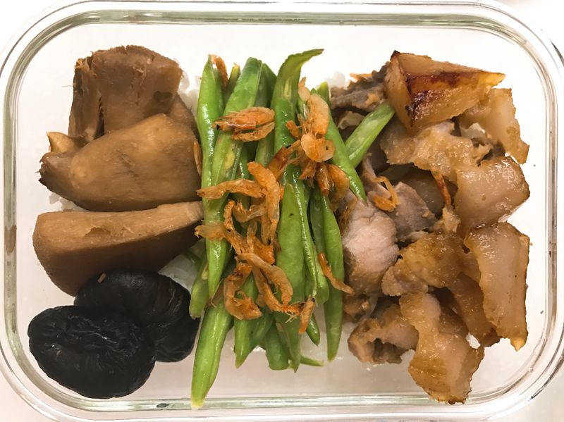 お弁当-170905-櫻花蝦四季豆