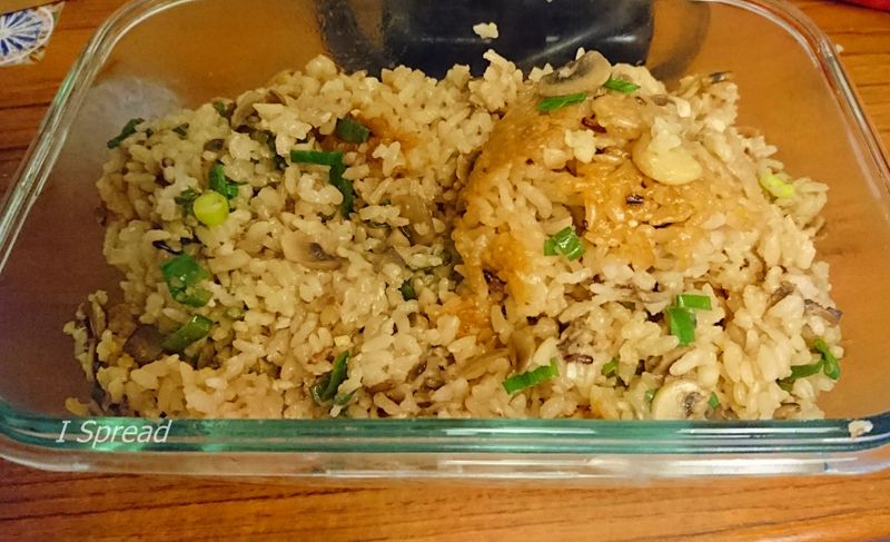 奶油蘑菇十穀炊飯