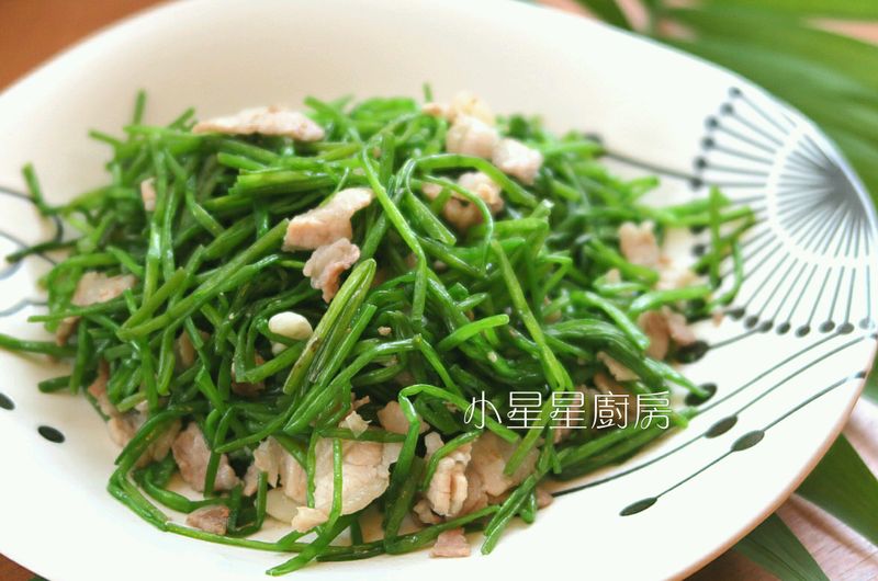 水蓮炒培根