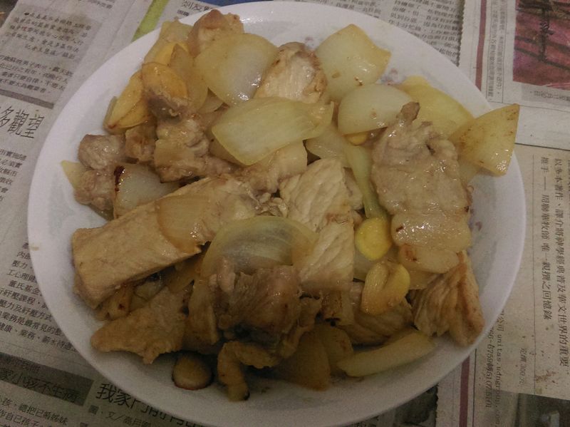 蒜炒三層肉