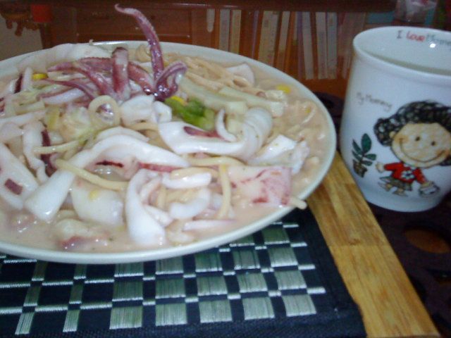 [十分輕鬆料理DIY]奶油培根+透抽[小心上癮]