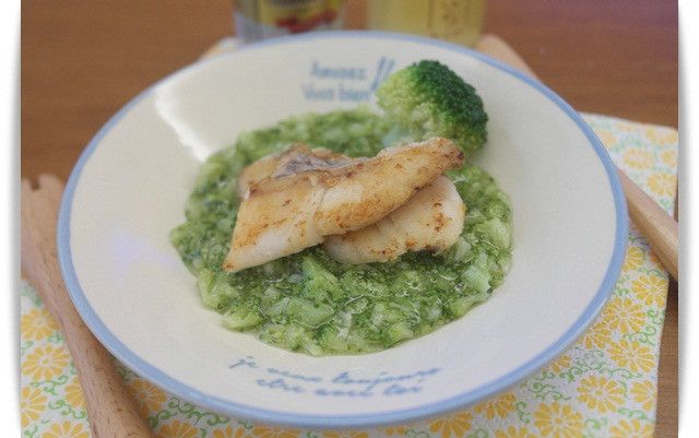 寶寶副食品「嫩煎魚排佐青醬」促進食慾 ♪