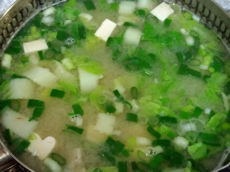 白菜豆腐鰹魚味僧湯