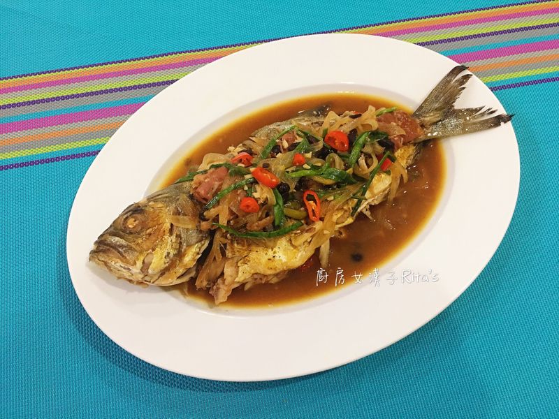 豆鼓蠔油燒魚