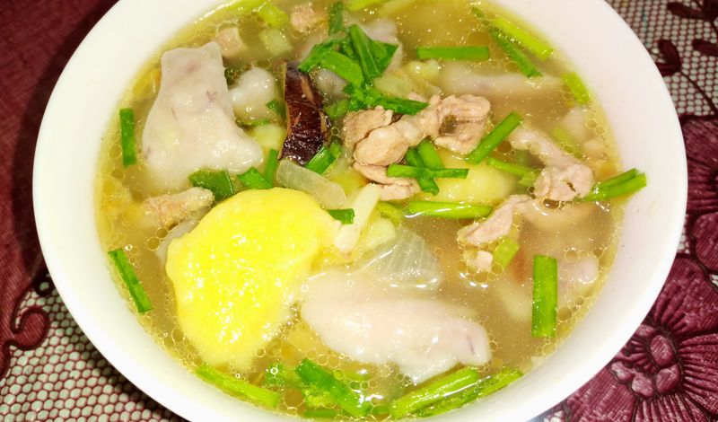 地瓜芋頭雙色麵疙瘩