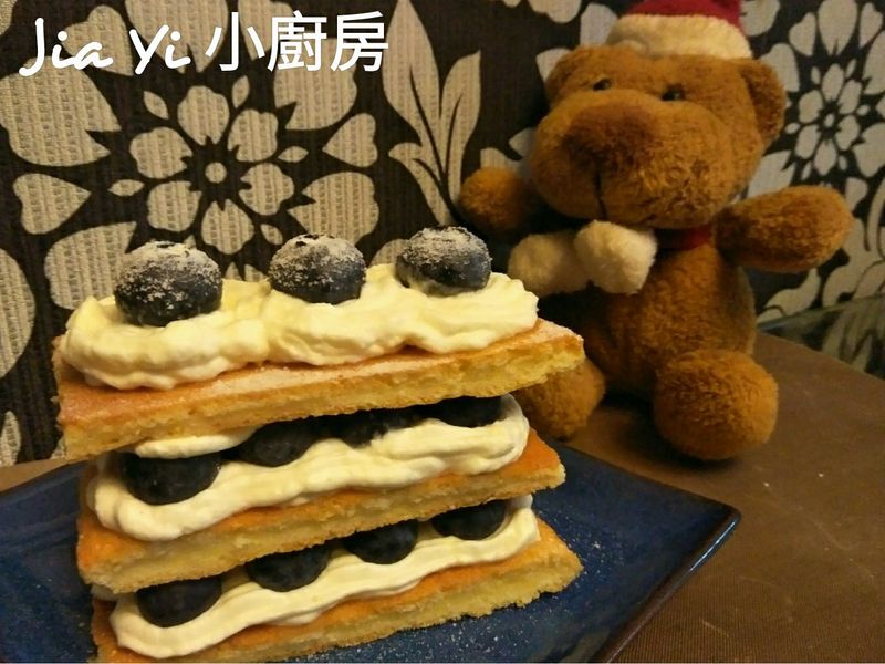 藍莓鮮奶油千層派